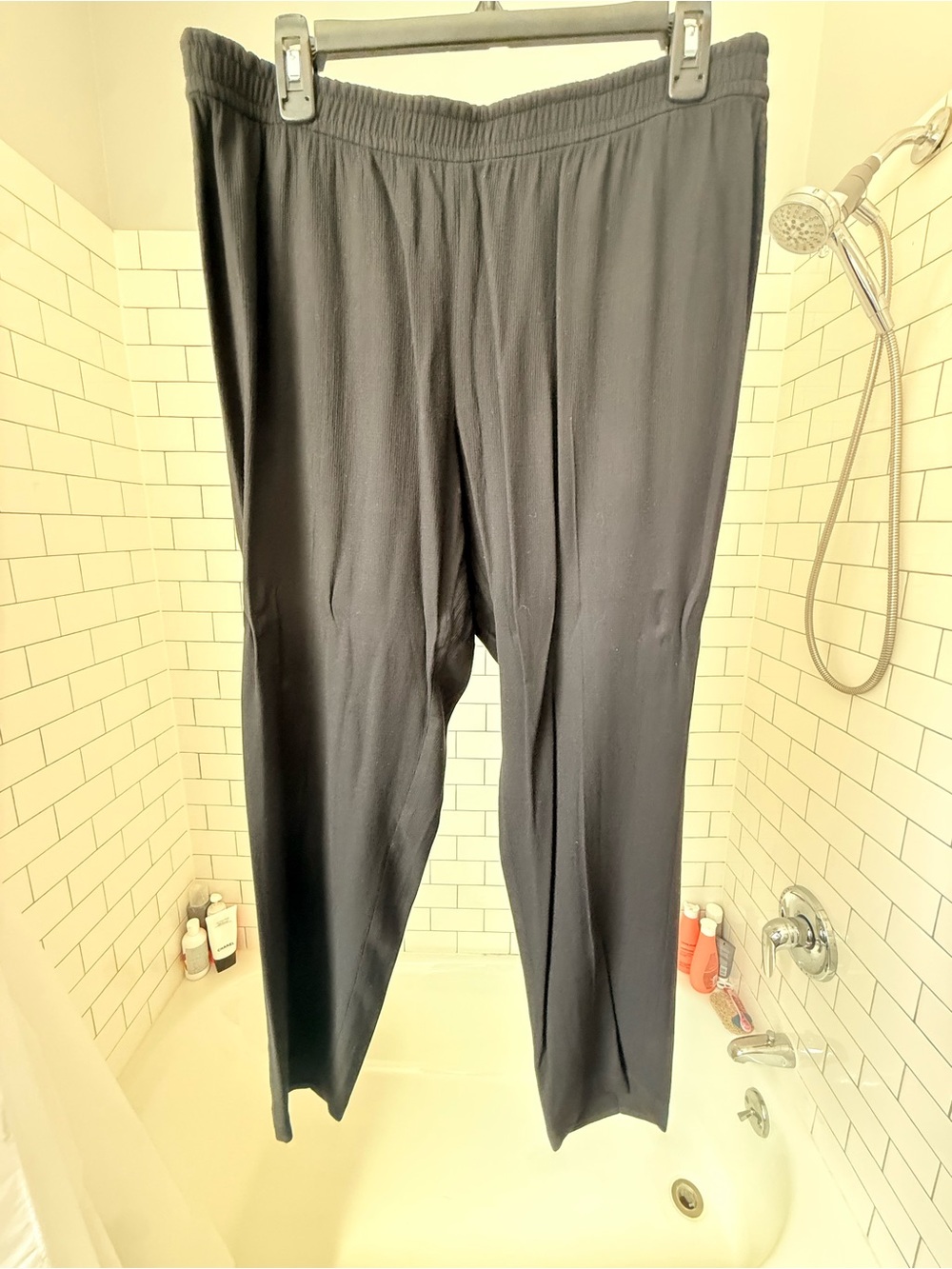 Theory Black Elastic-Waist Jogger Pants